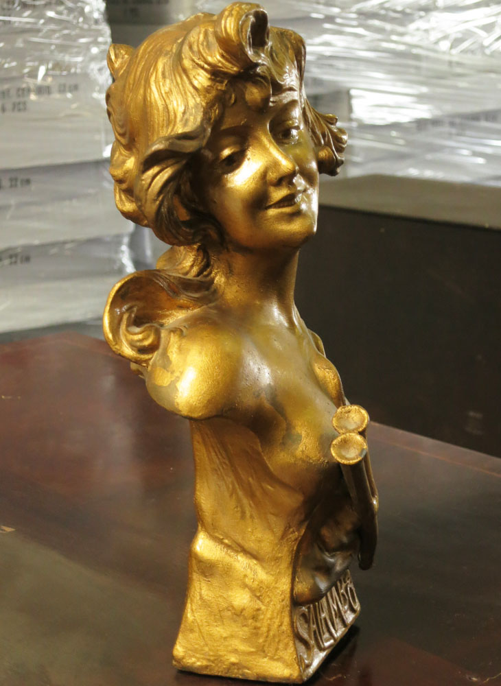 匿名配送】アール・ヌーヴォー 女性像 花器 匿名配送】アール