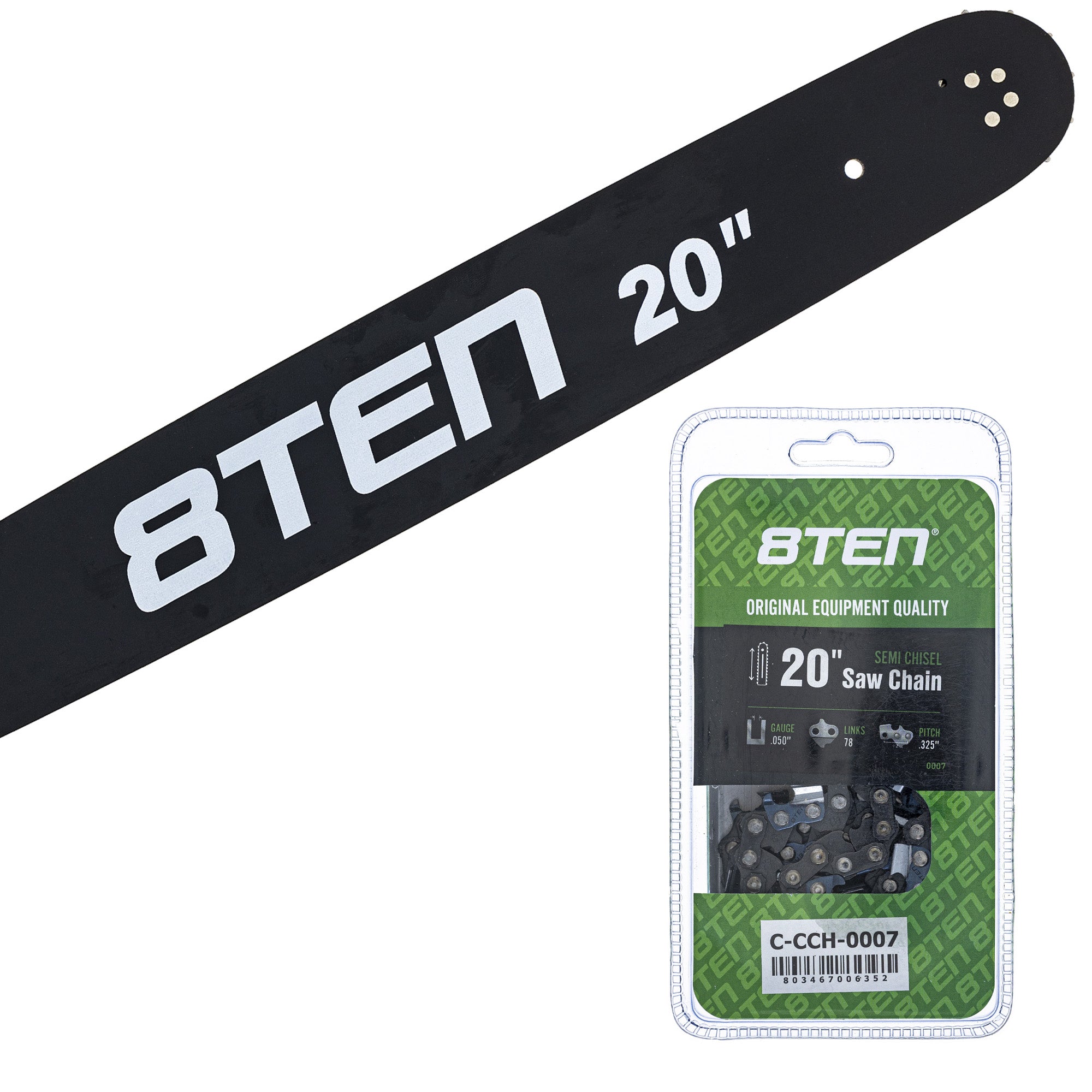 Chainsaw Bar & Chain Set 20 Inch For MK1010228 | 8TEN