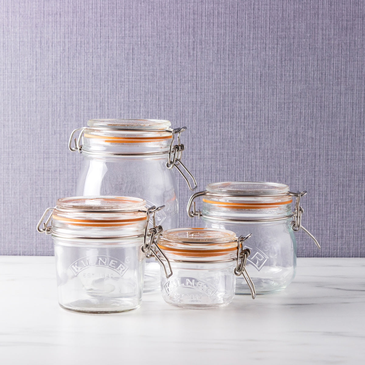 英国 アンティーク キルナー KILNER ガラスジャー 中サイズ 3本セット