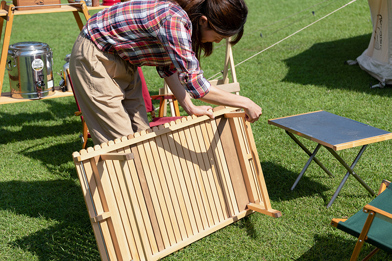 キャンプテーブル KUROSON370の通販｜【196】ひのき・木製キャンプ用品店