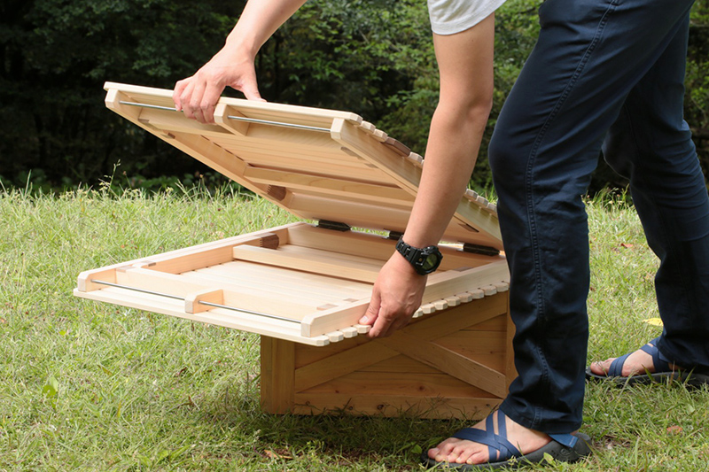 196 KUROSON370F 2つ折り ウッドテーブル 196 KUROSON370F 2つ折り