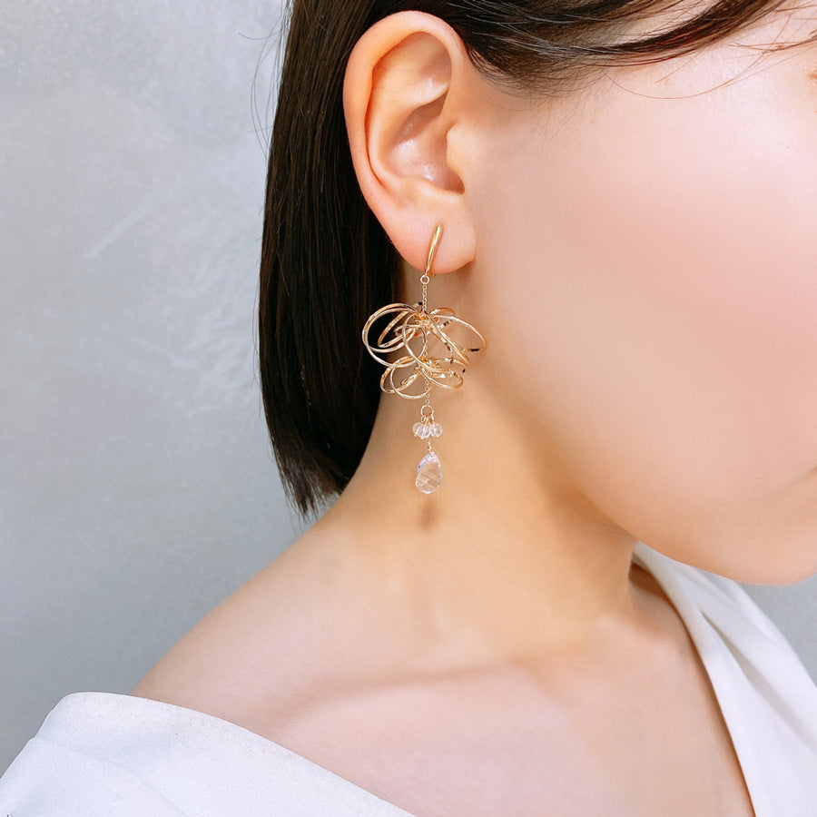 K14GF/SV 煌めくシャンデリア イヤリング｜GFE4140