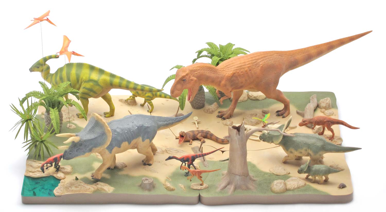 タミヤ 1/35「ブラキオサウルス情景セット」プラモデル制作記＆完成写真