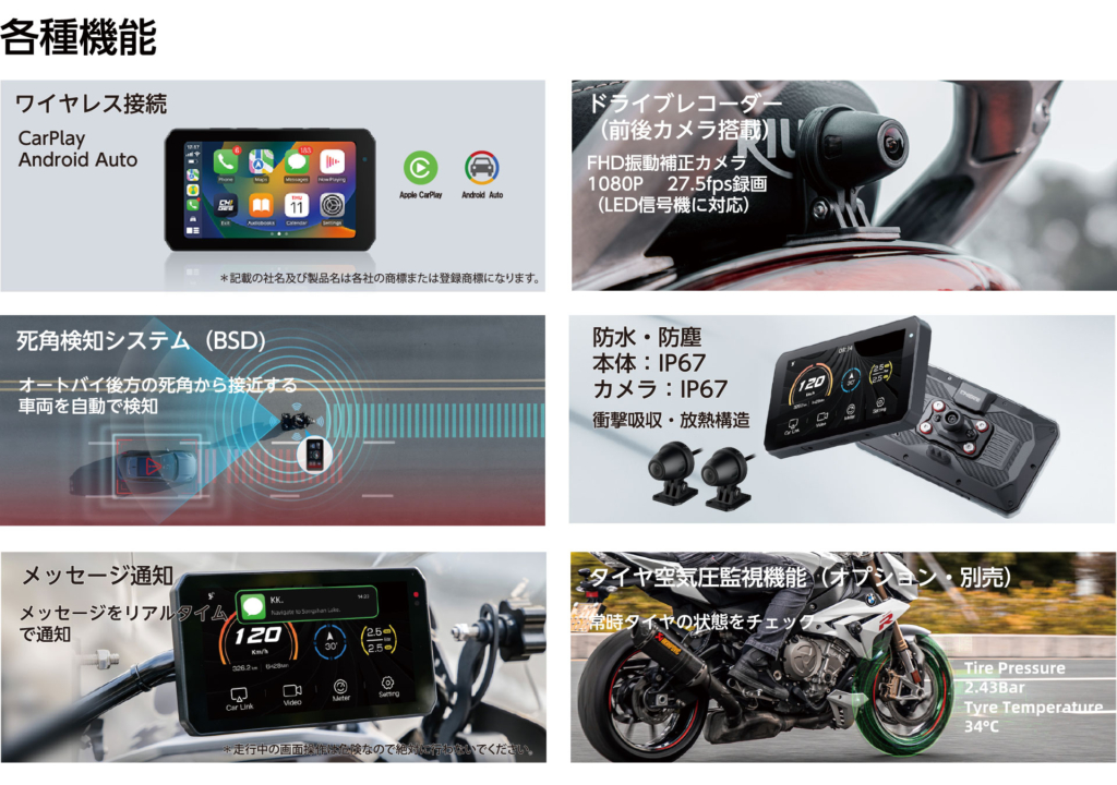 アクセサリー SMART RIDE MONITOR オートバイ専用「スマートライド