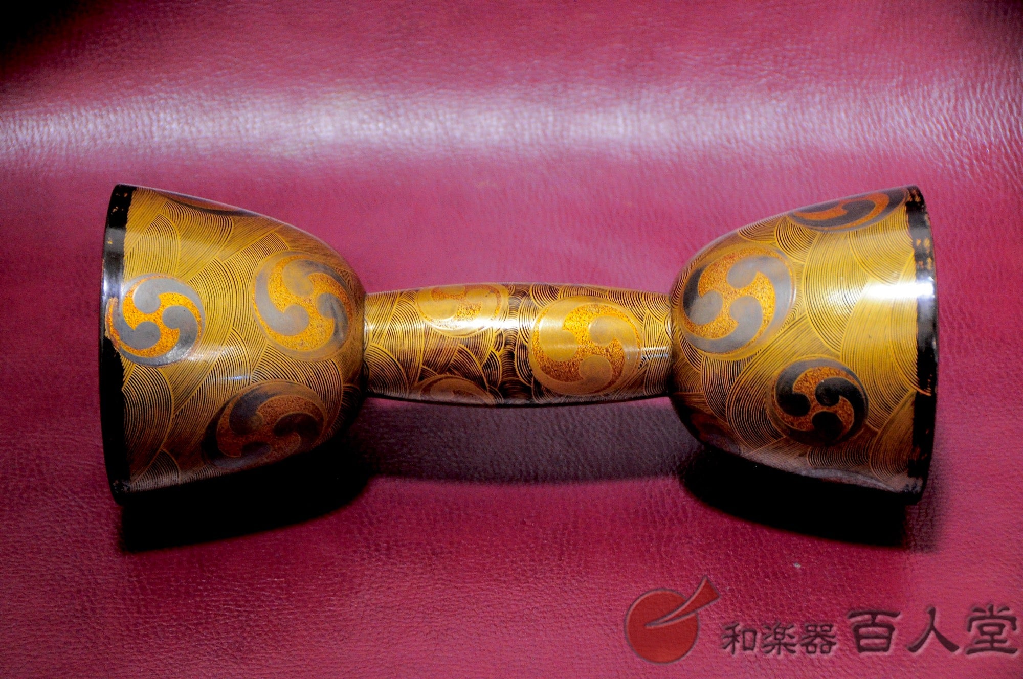 最終値下げ！小鼓蒔絵鼓胴和楽器つづみ骨董太鼓