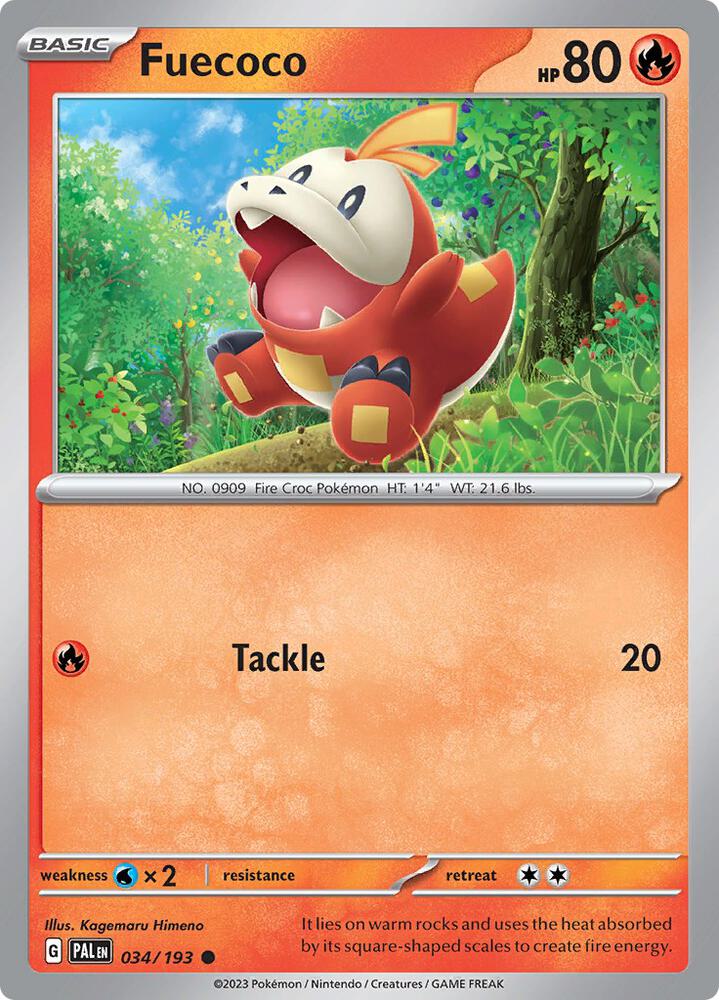 Fuecoco - 034/193 - SV02: Paldea Evolved - Pokemon - TCGplayer.com