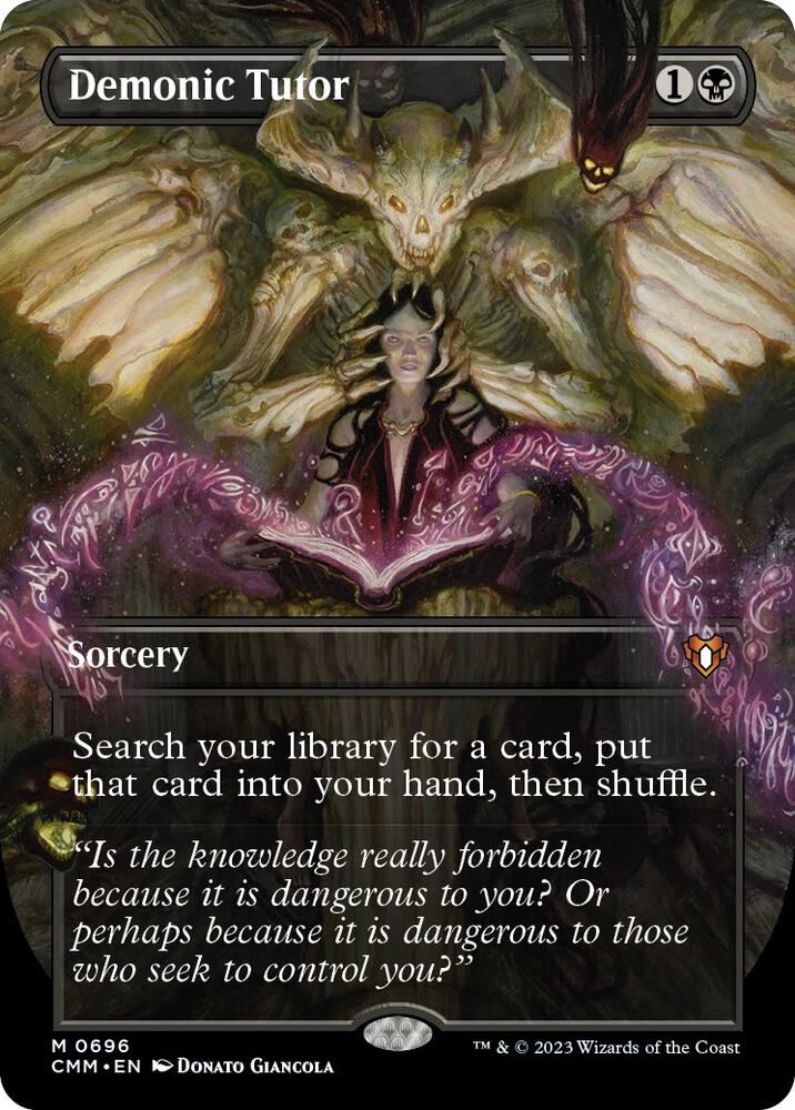 Demonic Tutor (Borderless) - Commander Masters - Magic: The