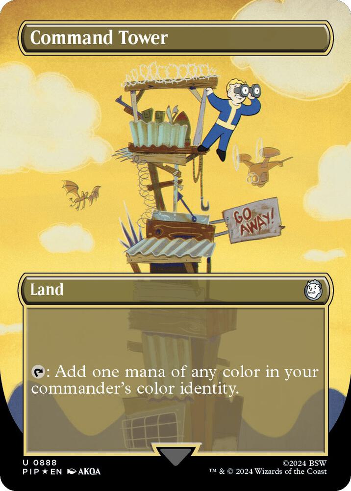 MTG 統率の塔 英語版 サージFoil Fallout Command Tower (Borderless