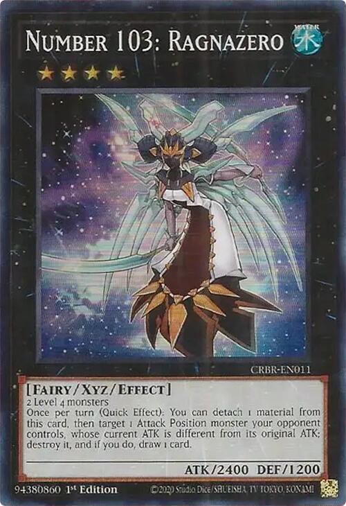 Number 103: Ragnazero (SR) - Crossover Breakers - YuGiOh