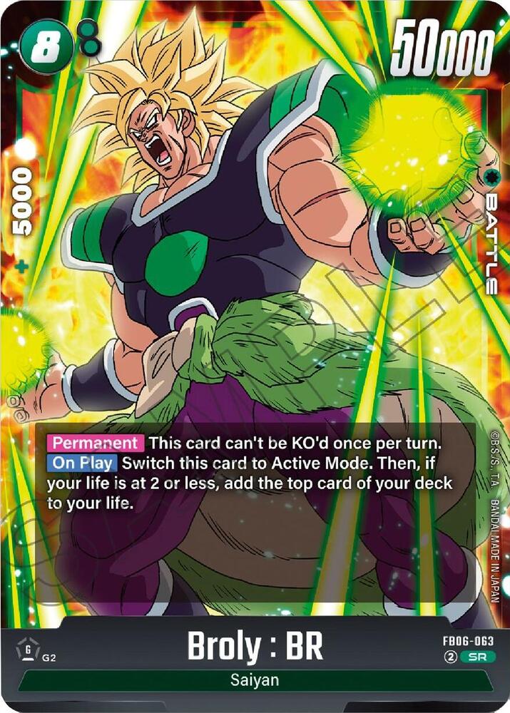 Broly : BR - FB06-063 - Rivals Clash - Dragon Ball Super: Fusion