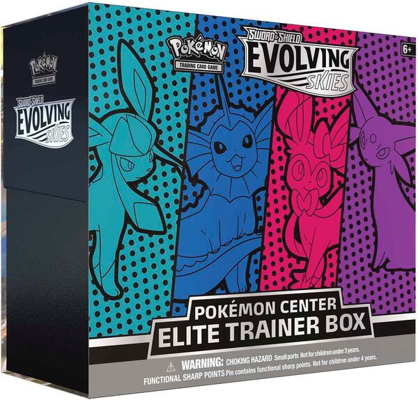 Evolving Skies Pokemon Center Elite Trainer Box [Glaceon/Vaporeon