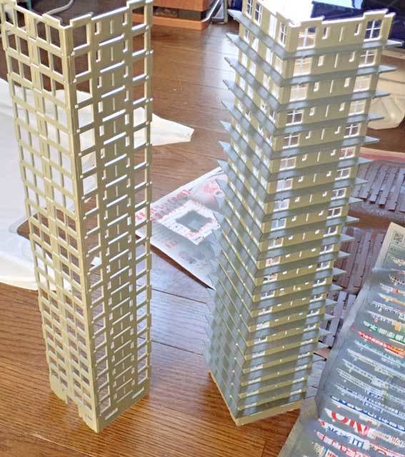 Nゲージ 自作ストラクチャー 超高層マンション タワマン ジオラマ N