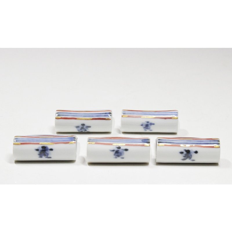 富本憲吉『寿字・金彩箸置 五客』-瀧屋美術-鎌倉の美術品専門店 販売買取