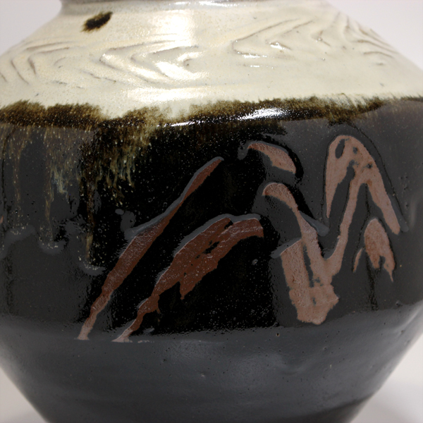 濱田庄司 『掛分紋打花瓶』 -瀧屋美術 -鎌倉の美術品店 販売買取