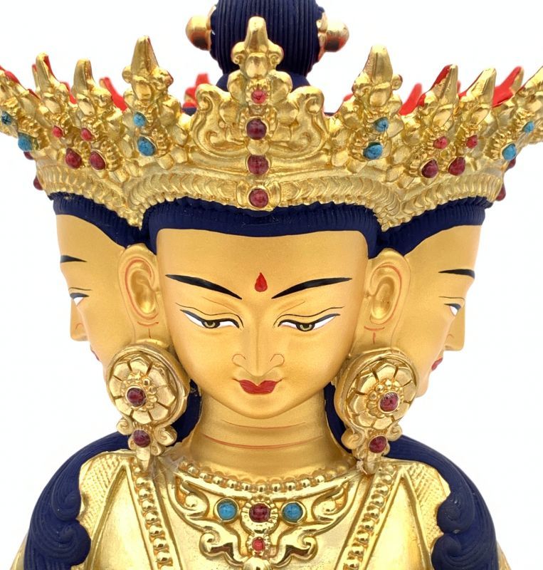 ◇ 希少！！◇四面大日如来（ヴァイローチャナ）像◇仏教 チベット-L