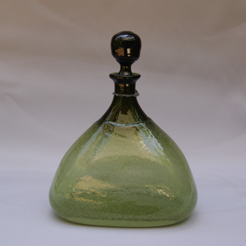 倉敷ガラス 小谷真三作 栓付き瓶 小谷真三さんの栓付