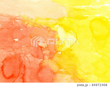 オレンジと黄色のグラデーション水彩のイラスト素材 [84972408] - PIXTA