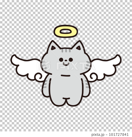 ♡今井キラセット♡天使ねこ 天使な猫・キャラクターのイラスト素材
