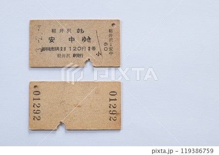 使用済 国鉄 切符 マルス券 特別急行券 とき4号 2枚セット 小出 上野