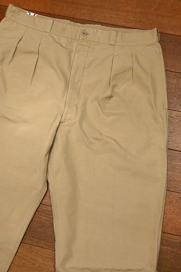 60s VTG/USED) フランス軍 M52 パンツ 平織り コットン+ポリ サイズ17