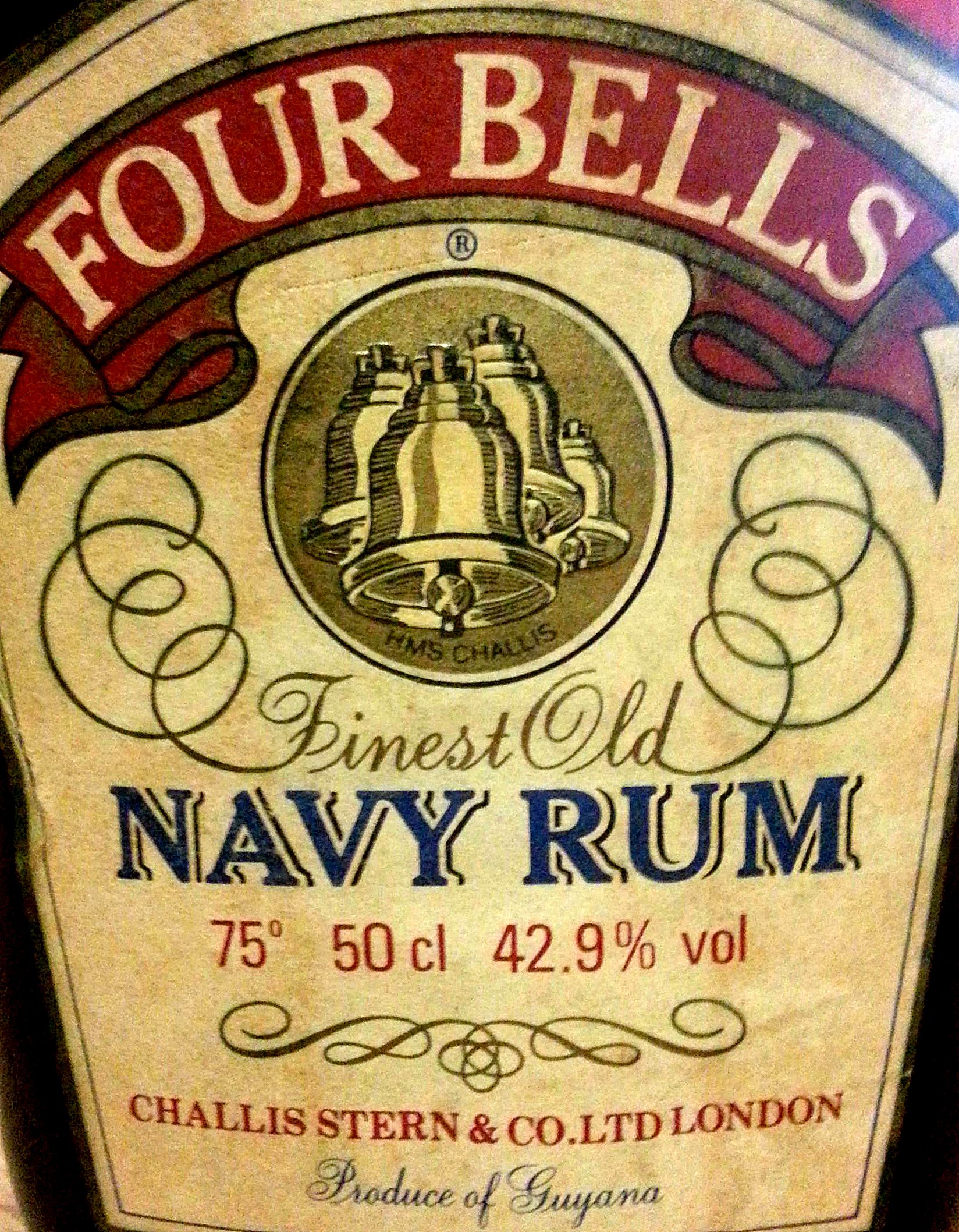 Four Bells Finest Old Navy Rum (1970-1980s) – The Lone Caner