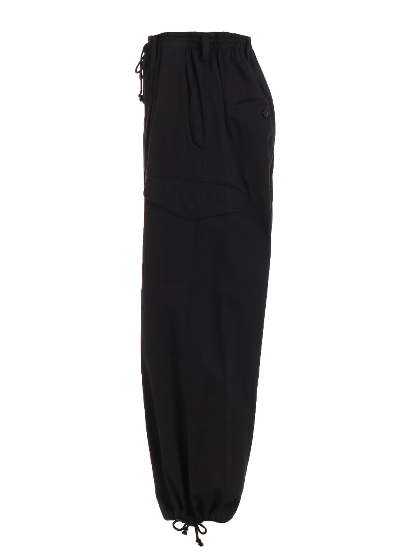 COTTON TWILL WIDE SAROUEL PANTS(S Black): S'YTE｜THE SHOP YOHJI