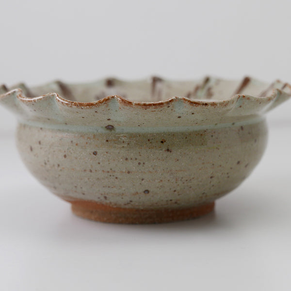 鉢□絵唐津 深鉢【帆柱窯 中嶋紀文】漆器蓋 片口水指 菓子器 菓子鉢