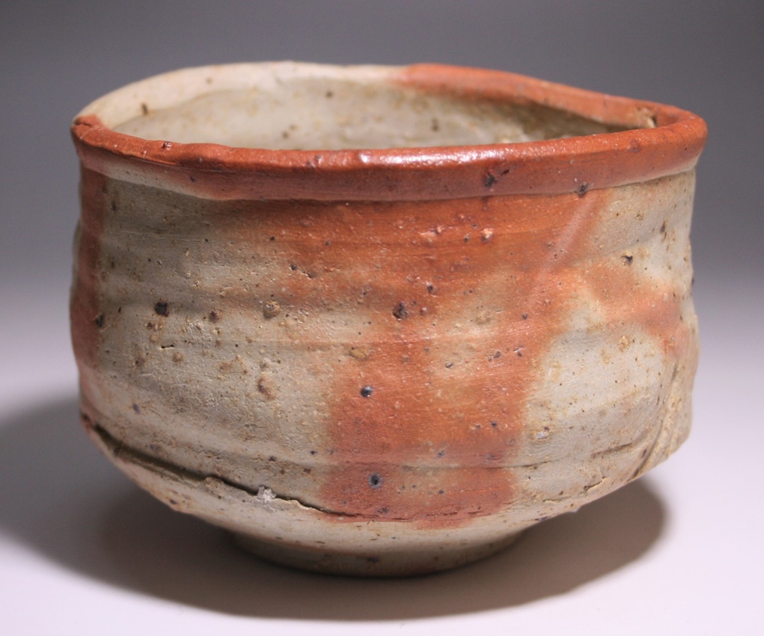 備前焼 茶碗②】備前練り込み茶碗／伝統工芸士 森本 桂／送料込み