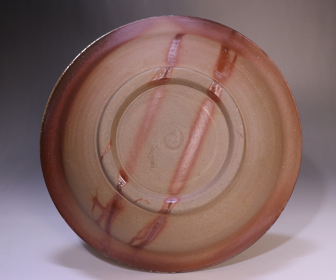 伊勢崎満 備前 皿 八寸皿 共箱 伊勢崎 満 作 「備前八寸皿」 ～