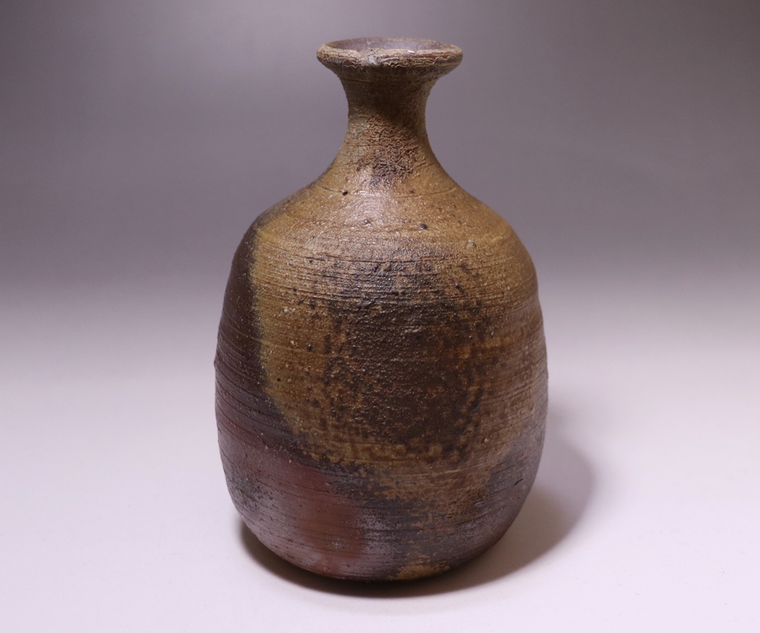 作家物 陶芸家 金重素山 備前 緋襷 盃 ぐい呑 酒器 円山窯 金重素