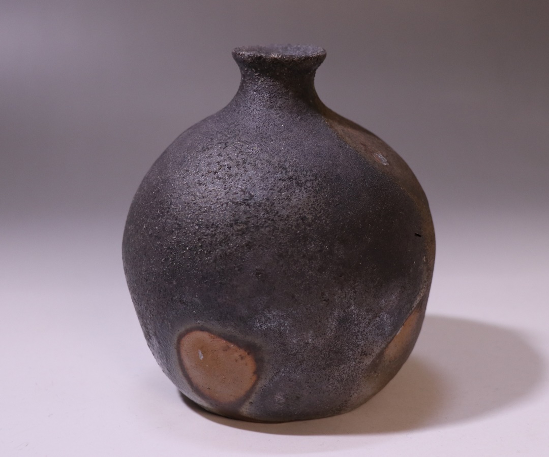 備前焼 金重有邦 鶴首 徳利 酒器 備前焼 金重有邦 鶴首 徳利