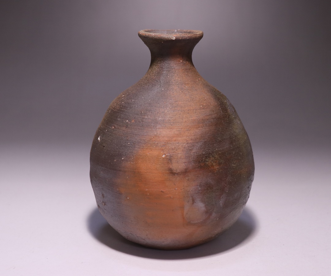 備前 花瓶 陶印 棧切 備前焼 花器 高さ24㎝口直径9㎝作家品 楽天市場