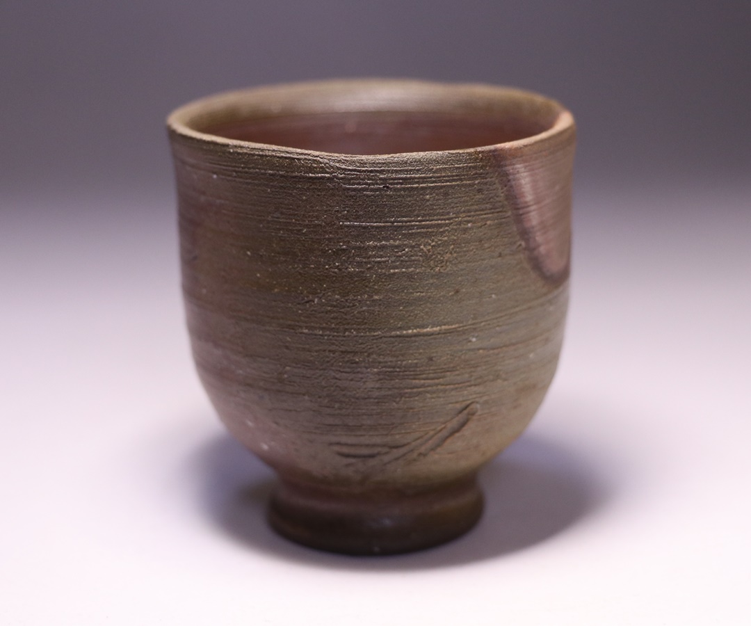 備前焼 フリーカップ】人間国宝 藤原 雄 ( 送料無料！) 備前焼 フリー