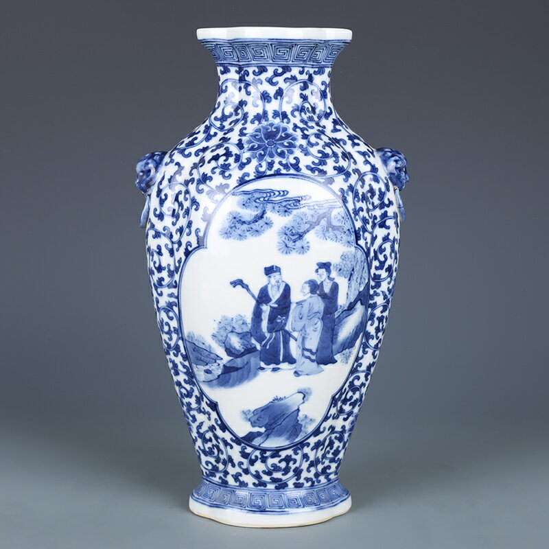 100%新品，格安 【後】FB006 「大清康熙年製」色絵人物水指 古美術