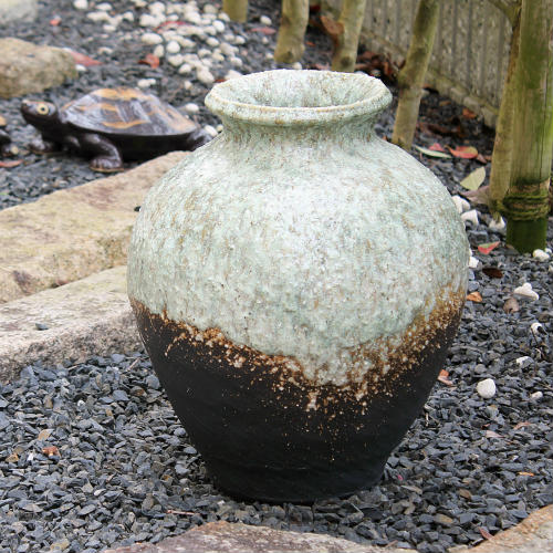 激レア】六代 走波 壺 花瓶 レトロ 33cm 激レア】六代 走波 壺 花瓶