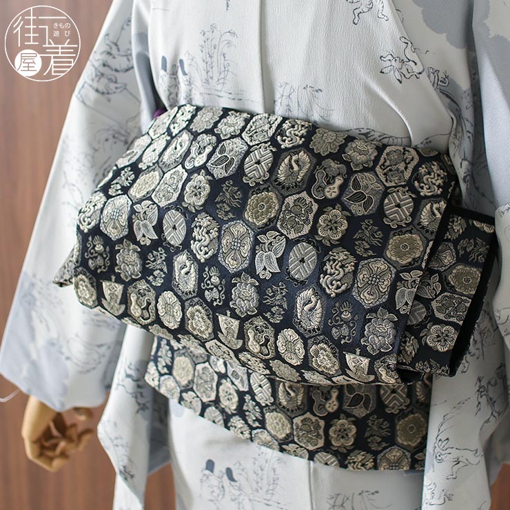 楽天市場】＼2点で3％OFFクーポン／[ 日本製 ] 一重太鼓袋帯 亀甲