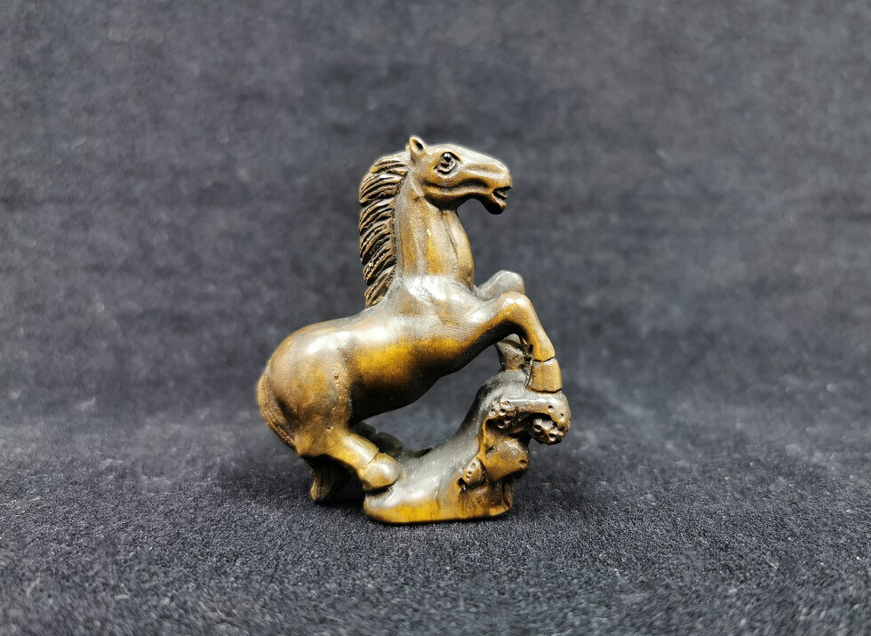 楽天市場】舞龍堂 根付 馬 縁起物 干支 柘植 天然木 十二支木彫り