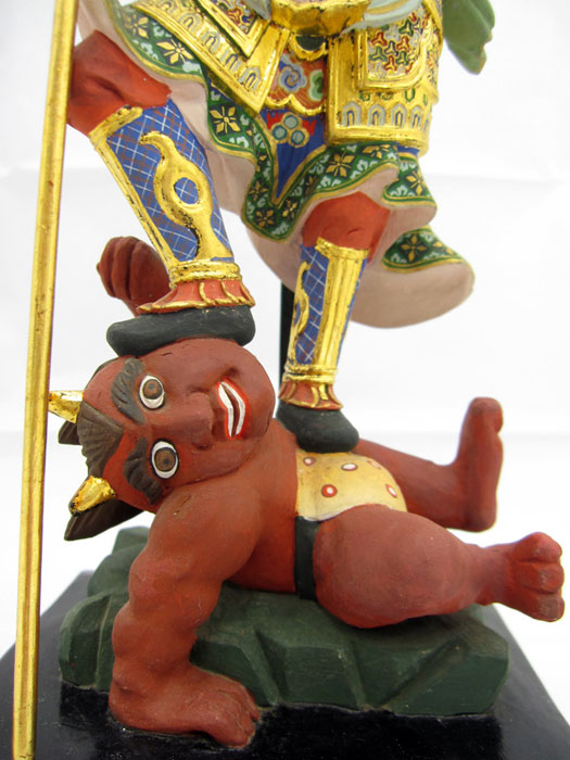 楽天市場】毘沙門天像（極彩色） 全高約39cm 仏像 七福神 多聞天 極