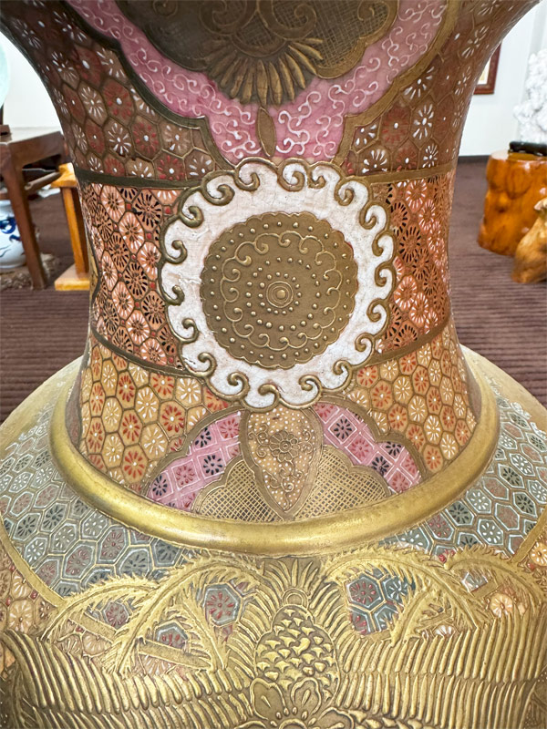 薩摩焼 金襴手 飾り壺 蓋付飾り壺 壺 茶壷 骨董品 古美術 古陶磁