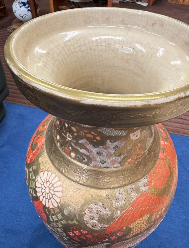 楽天市場】薩摩焼 金彩色絵 人物図 飾り壺 美術品 金襴手 高さ約62cm