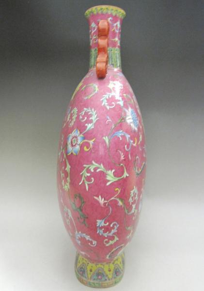 楽天市場】景徳鎮 粉彩花文扁壺 全高49cm 中国 陶磁器 希少 花生 工芸