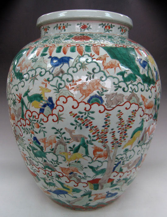 清三代鯖山水図花觚 景徳鎮 陶磁器 書斎の 装飾品 工芸品 美術品 置物