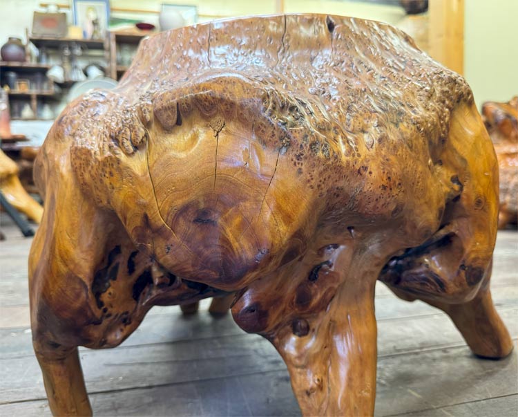 木の根 飾り台 W56cm 高級 花台 豪華 2段 盆栽卓 根卓 飾台 盆栽 楽天