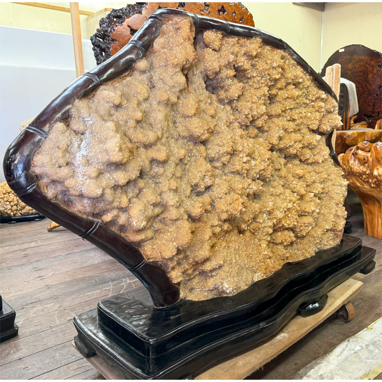 楽天市場】大自然が作り出した唯一無二の神秘な石 鍾乳石衝立【8】 景