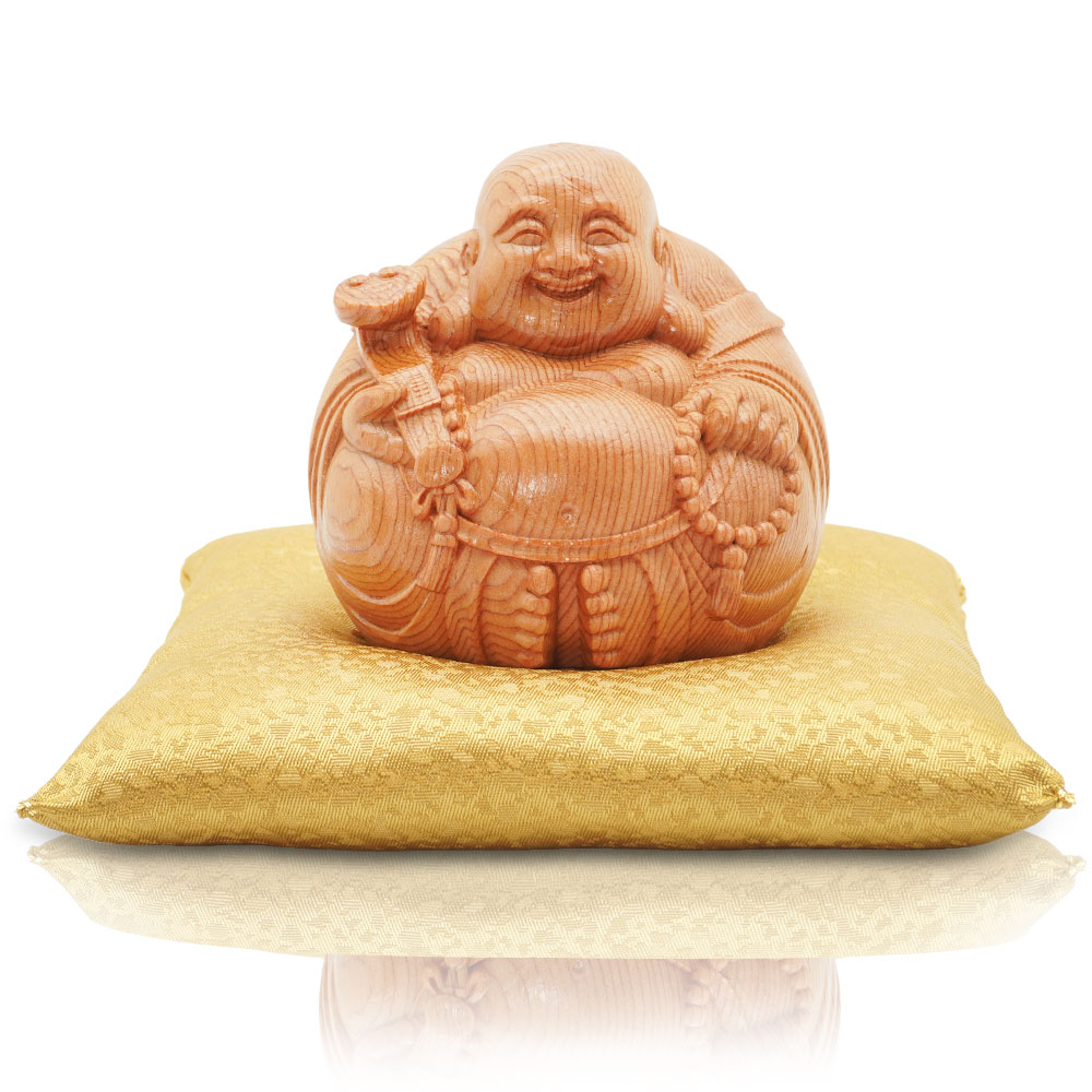 楽天市場】屋久杉 布袋様 七福神 置物 金運 開運グッズ 木彫り お守り