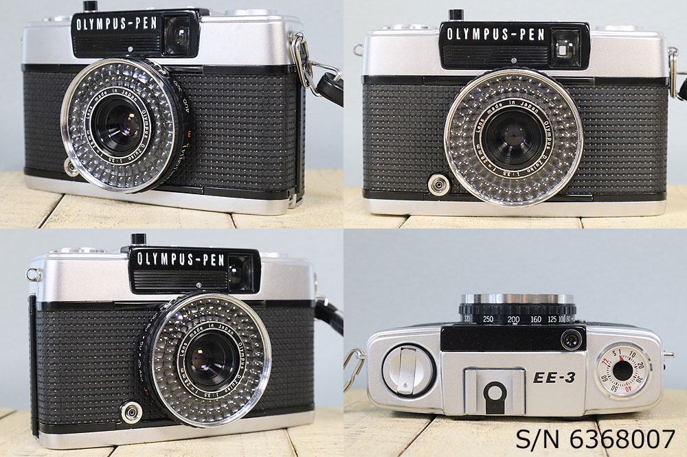 完動品 革貼り替え】OLYMPUS PEN EE-3 ハーフサイズカメラ革貼り替え