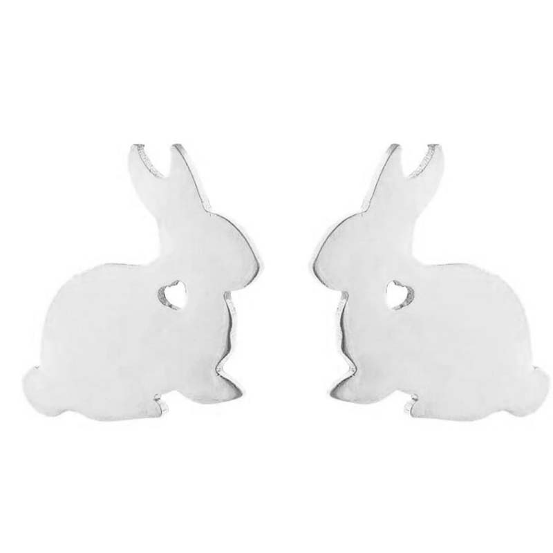 楽天市場】ハートラビット ステンレスピアス（1ペア）両耳