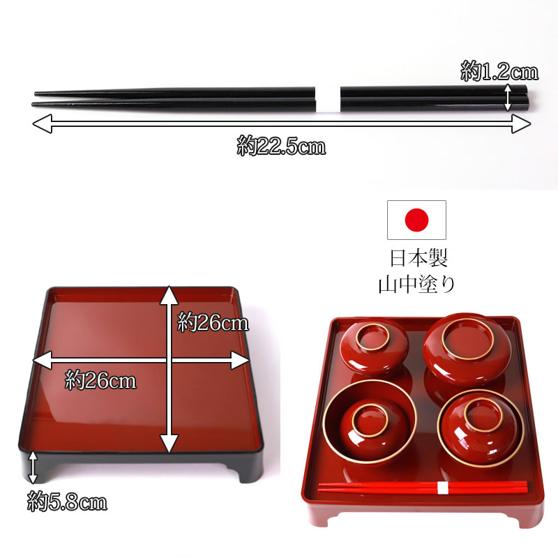 楽天市場】【2点5%クーポン 10日まで】 山中塗り お食い初め膳セット