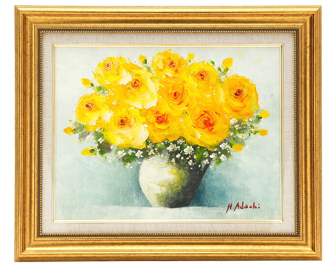 油絵 専用 黄色い花を差した花瓶 油絵 専用 黄色い花を差した花瓶 油絵