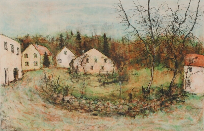 楽天市場】フランス 風景画 絵画 リトグラフ 版画 ベルナール